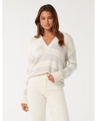 Forever New - 'Nicole Striped Polo Shirt Collar Jumper - Lyst