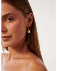 Forever New - Signature Maven Pearl Hoop Earrings - Lyst