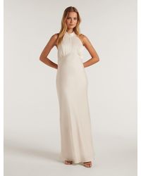 Forever New - A Halter Neck Satin Gown - Lyst
