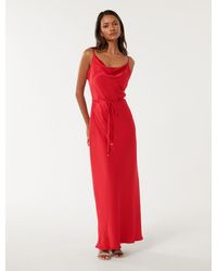 Forever New - Lucy Petite Satin Cowl Maxi Dress - Lyst