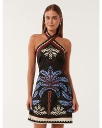 Forever New - Adara Halter-Neck Mini Dress - Lyst