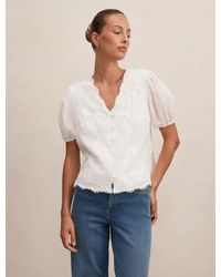 Forever New - Sable Lace Scallop Blouse - Lyst
