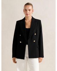 Forever New - Tailored Double-Breasted Blazer Jacket - Lyst