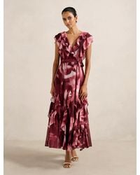 Forever New - Naya Petite Ruffle Midi Dress - Lyst
