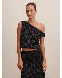 Forever New - Mila Tipped Shoulder Drape Top - Lyst