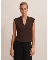 Forever New - Monroe Crepe V-Neck Tank Top - Lyst