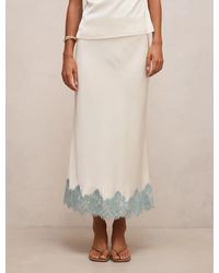 Forever New - Adele Lace Trim Midi Skirt - Lyst