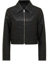 Forever New - Larissa Collared Faux Leather Jacket - Lyst