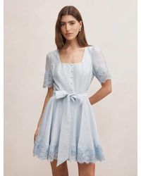 Forever New - Alana Lace Trim Mini Dress - Lyst
