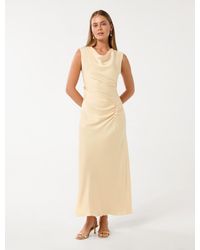 Forever New - Ava Draped Satin Maxi Dress - Lyst