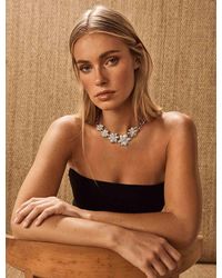 Forever New - Signature Flo Flower Necklace Recycled Zinc/Iron/Glass - Lyst