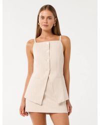 Forever New - Ronnie High Neck Waistcoat Top - Lyst