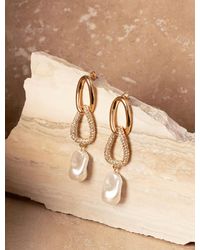 Forever New - Signature Connor Crystal And Pearl Drop Earrings - Lyst