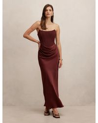 Forever New - Isra Drape Strapless Maxi Dress - Lyst