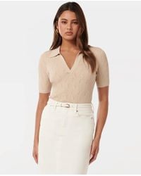 Forever New - Paris Short Sleeve Textured Knit Top - Lyst