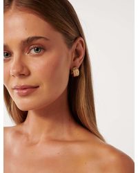 Forever New - Signature Starling Texture Hoop Earrings - Lyst