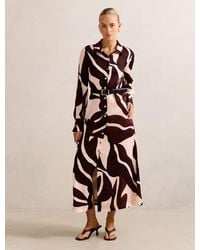 Forever New - Elliana Printed Satin Midi Dress - Lyst
