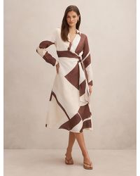 Forever New - Angelina Long Sleeve Tie Midi Dress - Lyst