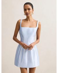 Forever New - Kaitlyn Petite Structured Satin Mini Dress - Lyst