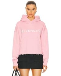 Givenchy - Cropped Hoodie Sweatshirt - Lyst