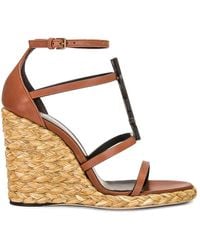 Saint Laurent - Cassandra Espadrille Wedge Sandal - Lyst