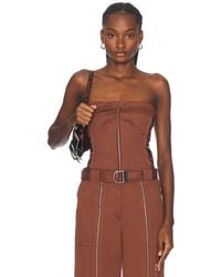 Jonathan Simkhai - Sasha Zip Up Bustier Top - Lyst