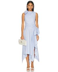 Monse - Bow Drape Shirting Cascade Dress - Lyst