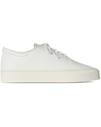 The Row Marie H Lace Up Canvas Sneakers in White - Lyst
