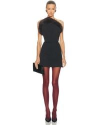 tulle scarf asymmetrical hem mini dress by david koma Black evening dress, new style satin prom dress,princess birthday dres –  Simplepromdress main image 0