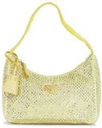 Prada - Satin Crystal Mini Re-Edition 2000 Shoulder Bag - Lyst