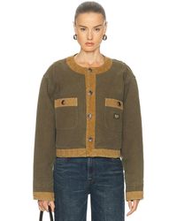 R13 - Cord Trimmed Cropped Chore Jacket - Lyst