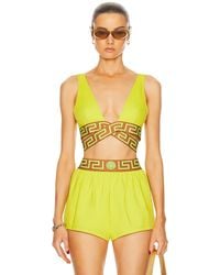 Versace - Lycra Vita Swim Bikini Top - Lyst
