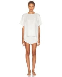 Lunya - Washable Silk Tee Short Pajama Set - Lyst