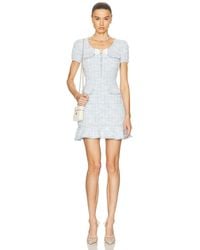 Self-Portrait - Check Knit Mini Dress - Lyst