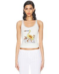 Bode - Embroidered Heron Tank - Lyst