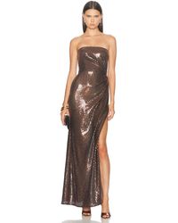 Alex Perry - Twisted Sequined Strapless Gown - Lyst