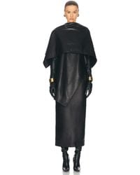 Nour Hammour - Edra Sleek Leather Cape - Lyst