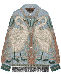 Amiri - Swan Tapestry Overshirt - Lyst