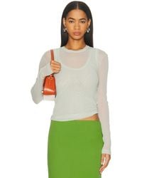 Helmut Lang - Mesh Layered Long Sleeve Top - Lyst