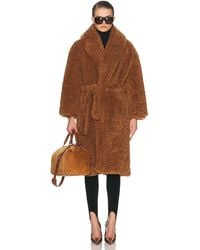 Atlein - Long Teddy Wrap Coat - Lyst