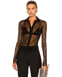 Givenchy - Transparent 4g Shirt Blouse - Lyst