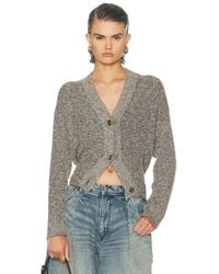 R13 - Split Hem Ribbed Cardigan - Lyst