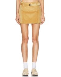 Miu Miu - Ribbed Velvet Mini Skirt - Lyst