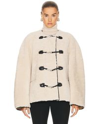 TOTEME - Teddy Shearling Clasp Jacket - Lyst