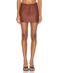 Etro - Leather Mini Skirt - Lyst