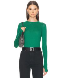 Enza Costa - Fine Cashmere Knitted Crewneck Sweater - Lyst