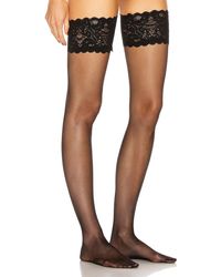 Wolford Satin Touch Sand 20 Denier Hold-ups - Lyst