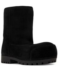 【BALENCIAGA】ALASKA FUR ハイブーツ ロゴ カーフスキン BALENCIAGA】ALASKA FUR アラスカ ファー ハイブーツ