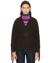Nour Hammour - Cassidy Suede Fringe Jacket - Lyst