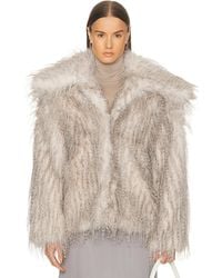 AKNVAS - Dagmar Short Faux Fur Coat - Lyst